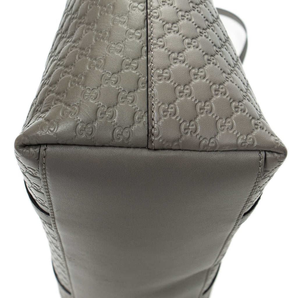Shoulder bag Convertible Satchel Grey Microguccissima Leather