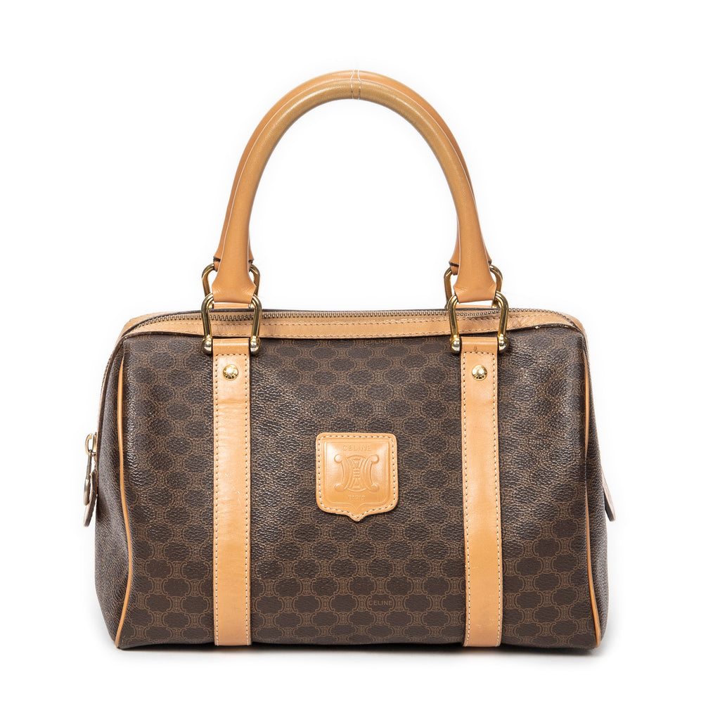 Celine - Mini Boston Vintage - Marron/Beige
