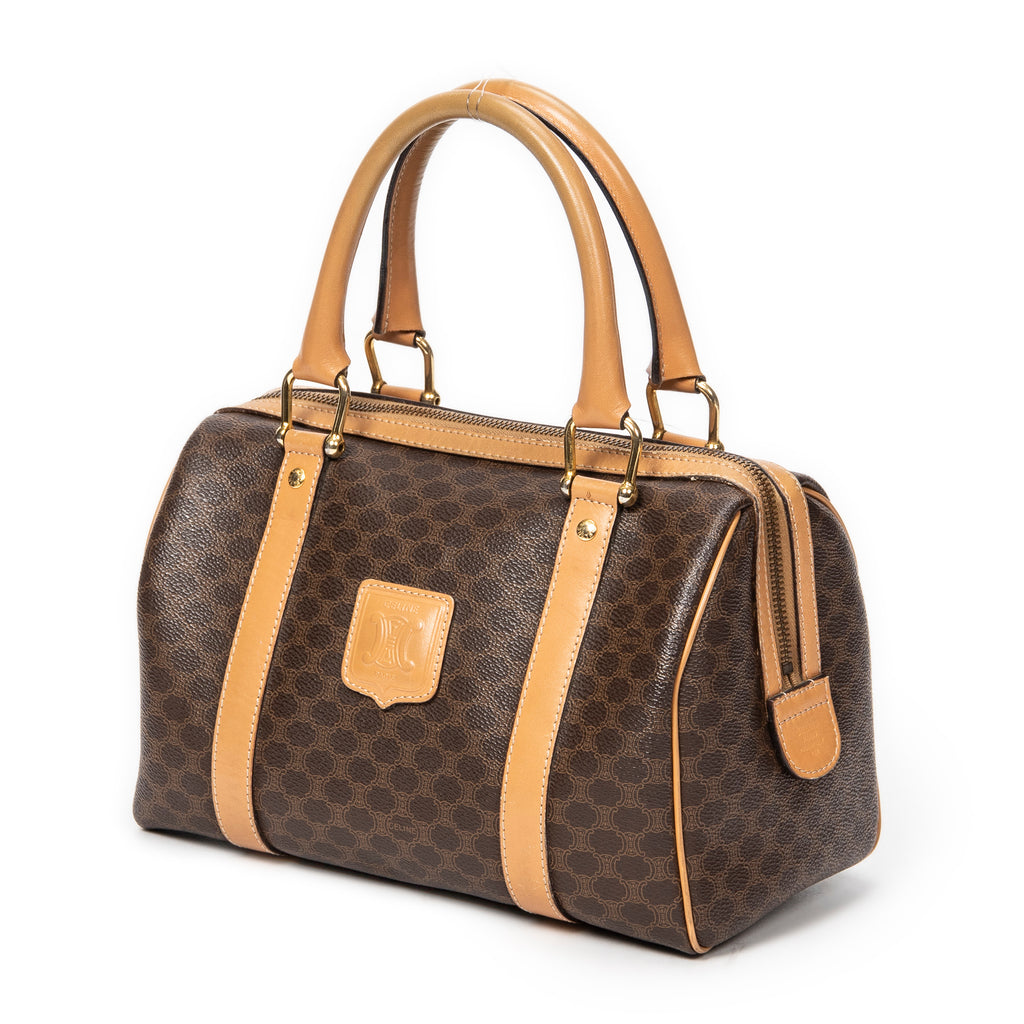 Celine - Mini Boston Vintage - Marron/Beige
