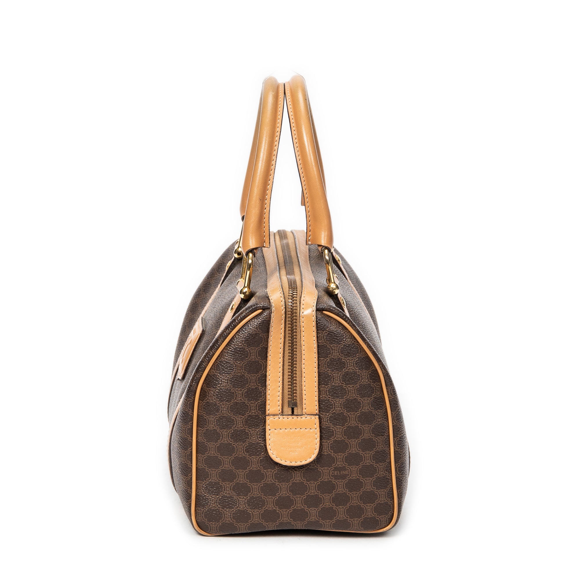 Celine - Mini Boston Vintage - Marron/Beige