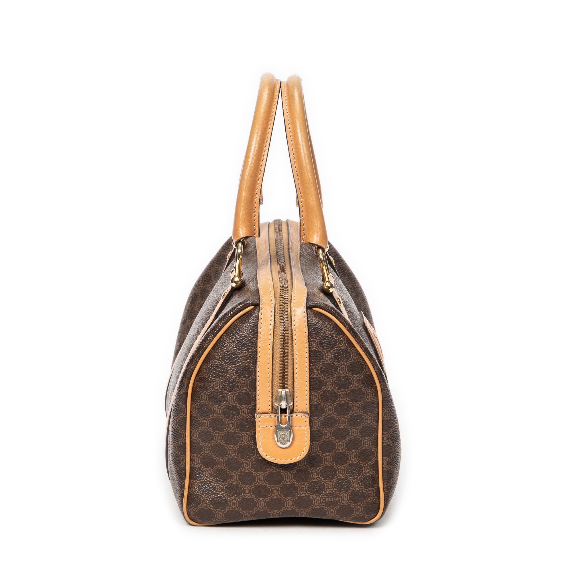 Celine - Mini Boston Vintage - Marron/Beige