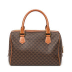 Handbag Vintage Mini Boston Brown Macadam Coated Canvas