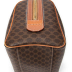 Handbag Vintage Mini Boston Brown Macadam Coated Canvas