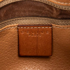 Handbag Vintage Mini Boston Brown Macadam Coated Canvas