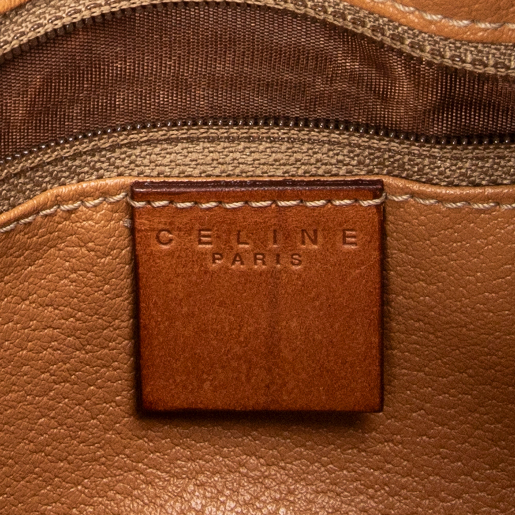 Handbag Vintage Mini Boston Brown Macadam Coated Canvas