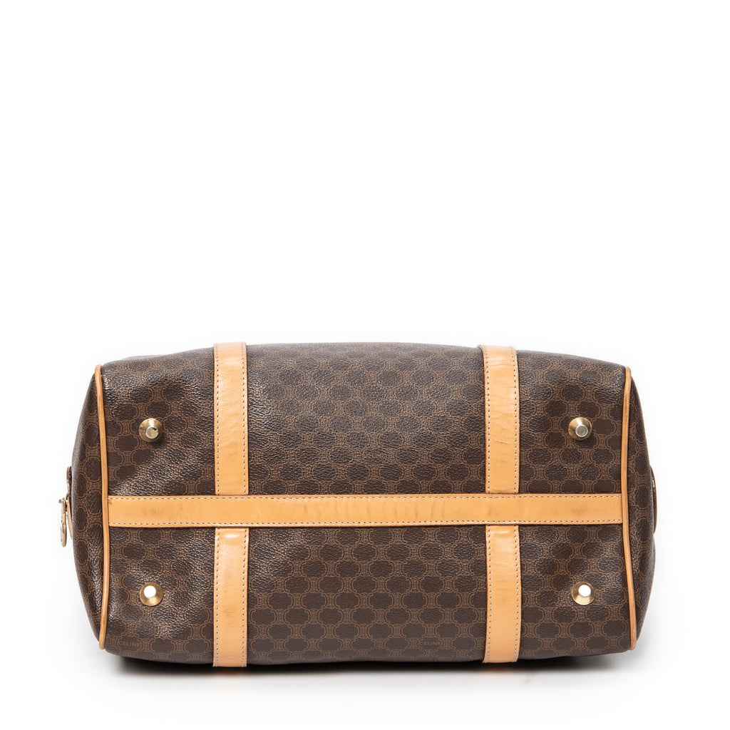 Bolso Vintage Pequeño Boston Lona Macadam Marrón