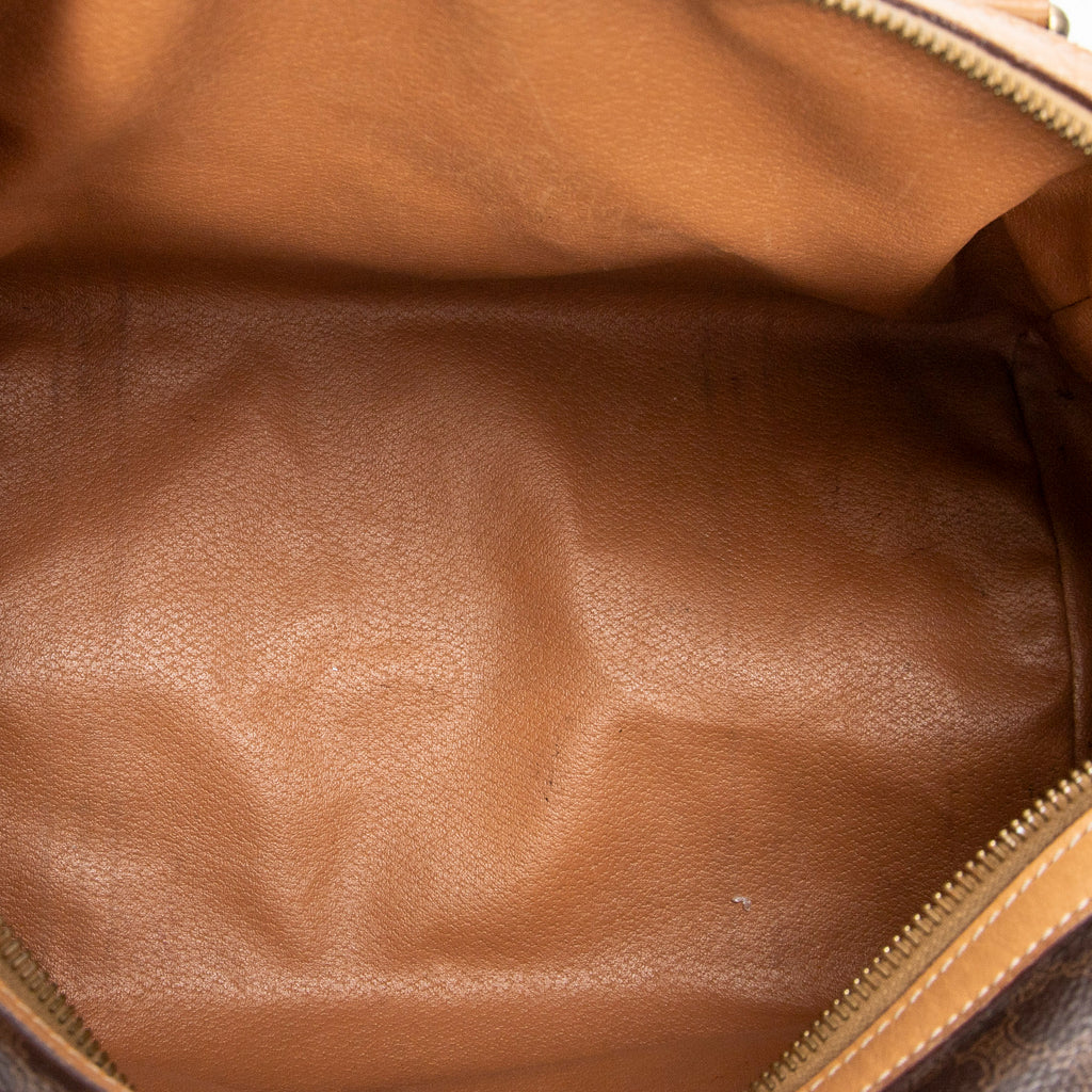 Bolso Vintage Pequeño Boston Lona Macadam Marrón
