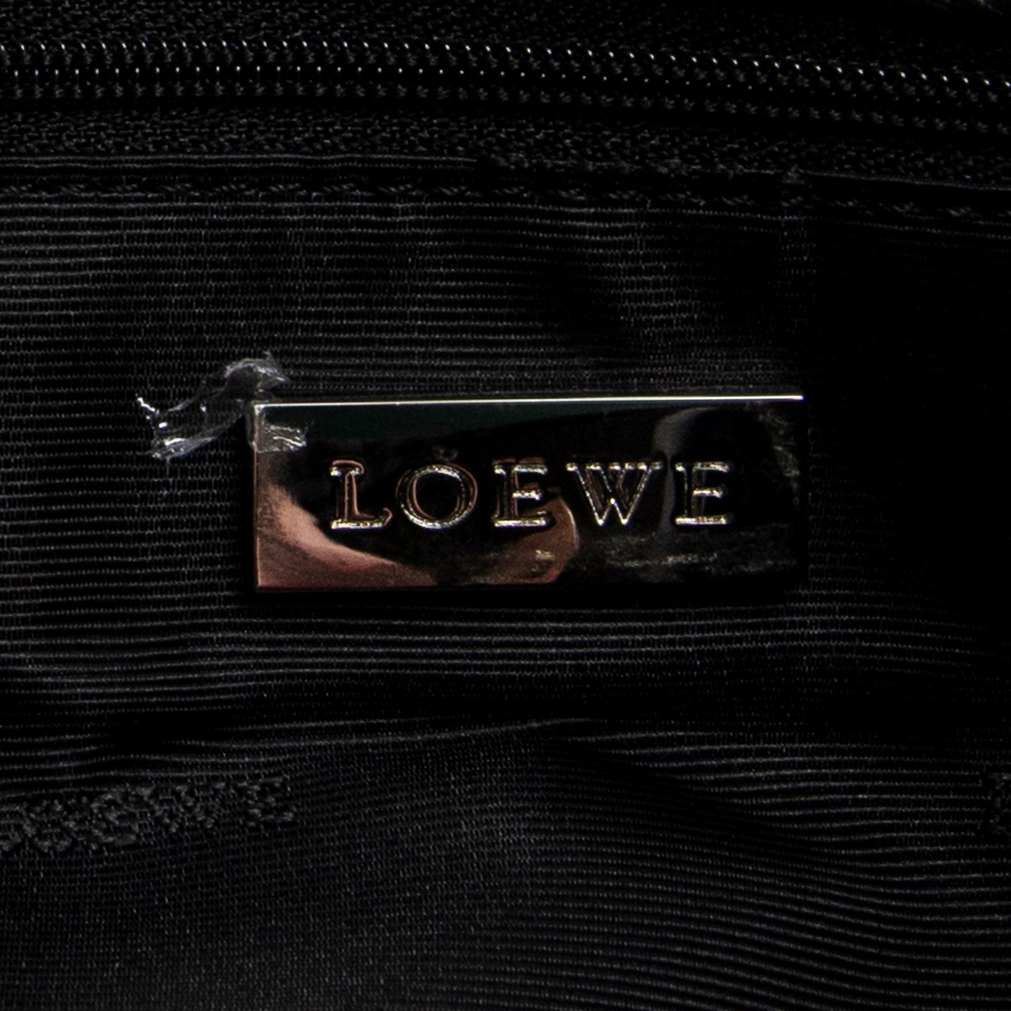 Handbag Anagram Open Tote Black Suede Leather
