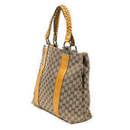 Shoulder bag Vertical Bamboo Bar Shopper Tote Yellow Monogrammed Canvas
