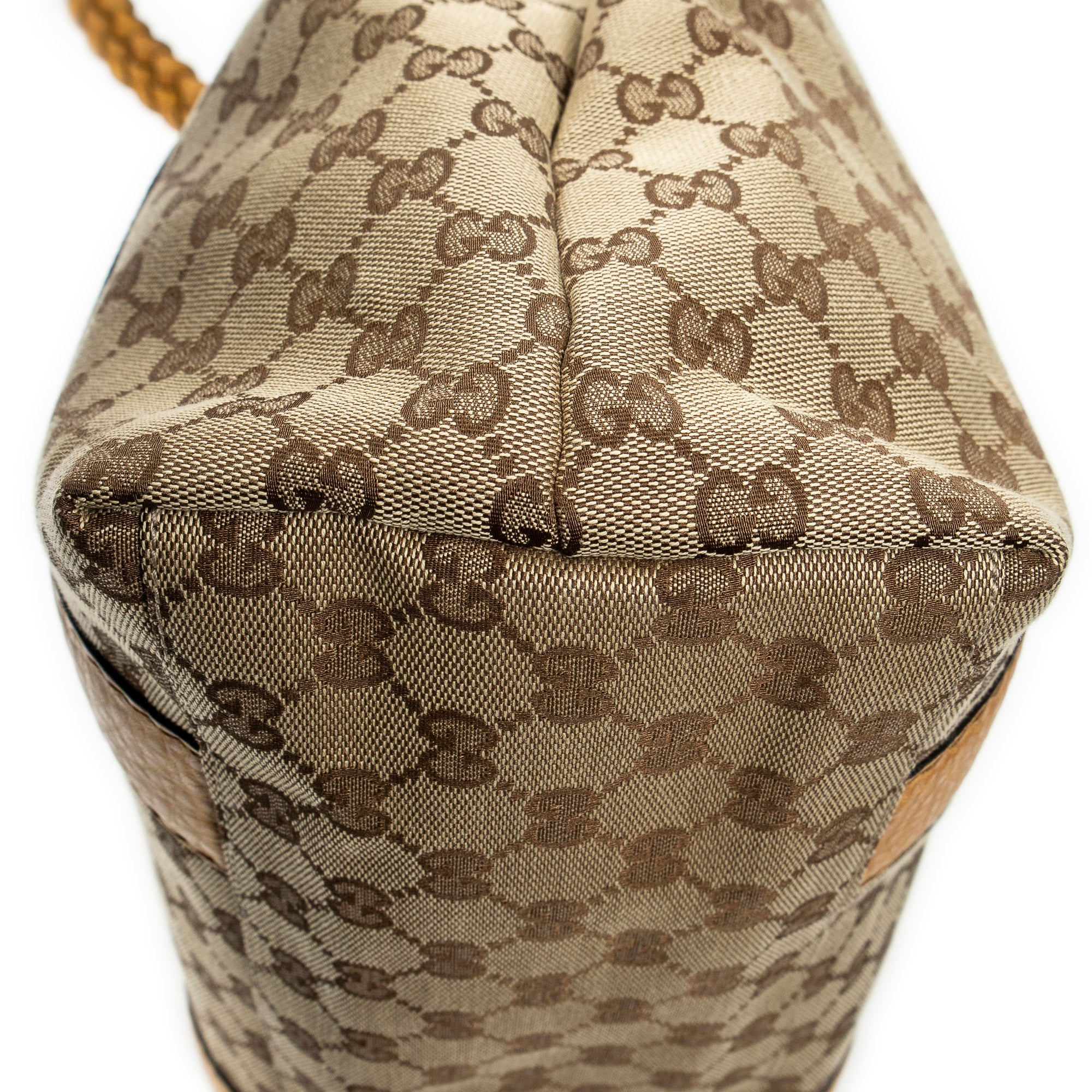 Shoulder bag Vertical Bamboo Bar Shopper Tote Yellow Monogrammed Canvas