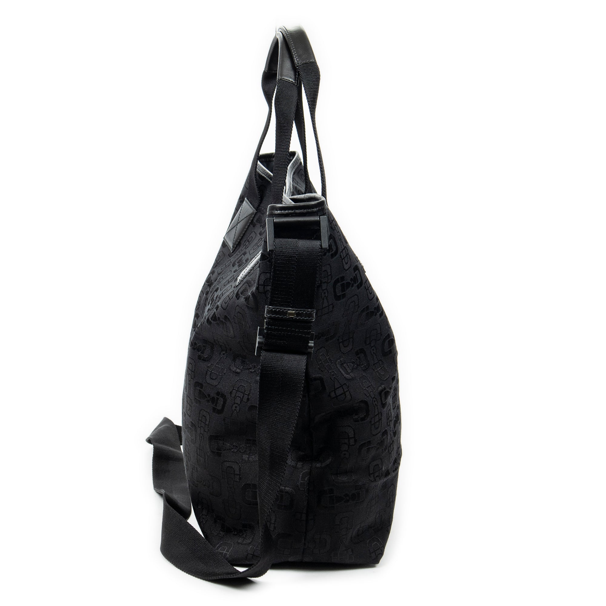 Shoulder bag 2-Way Tote Black Horsebit Print Canvas