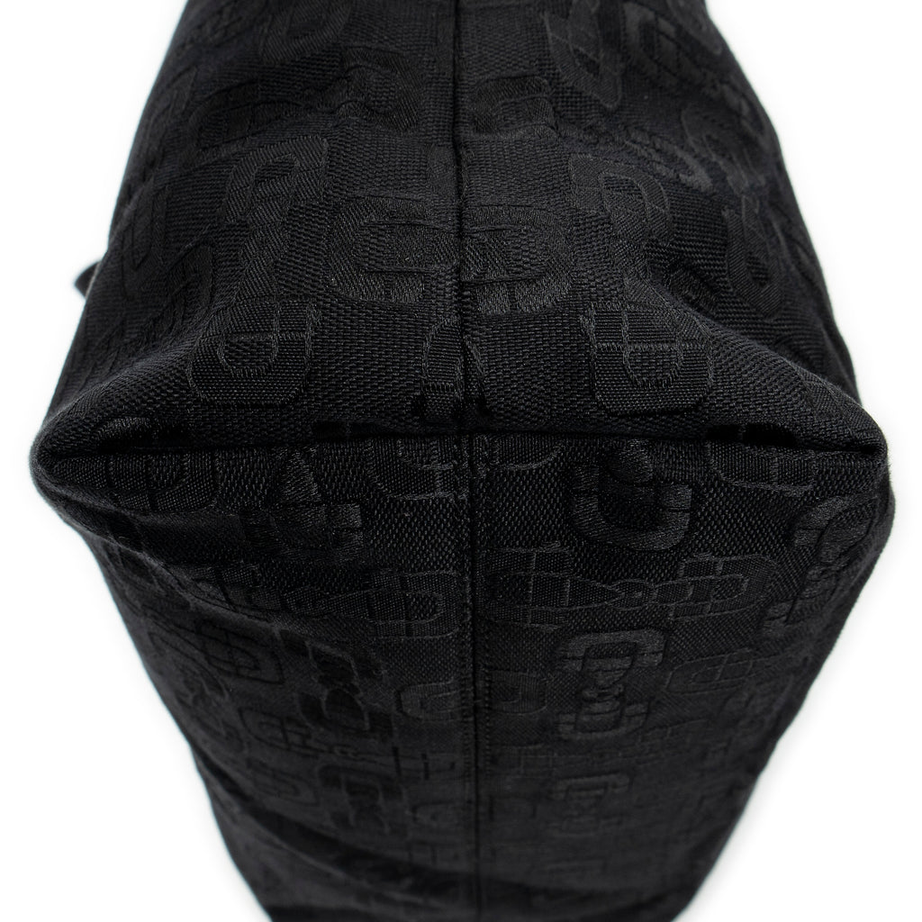 Shoulder bag 2-Way Tote Black Horsebit Print Canvas