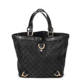 Handbag Small Abbey D-Ring Tote Black Monogrammed Canvas