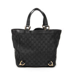 Handbag Small Abbey D-Ring Tote Black Monogrammed Canvas
