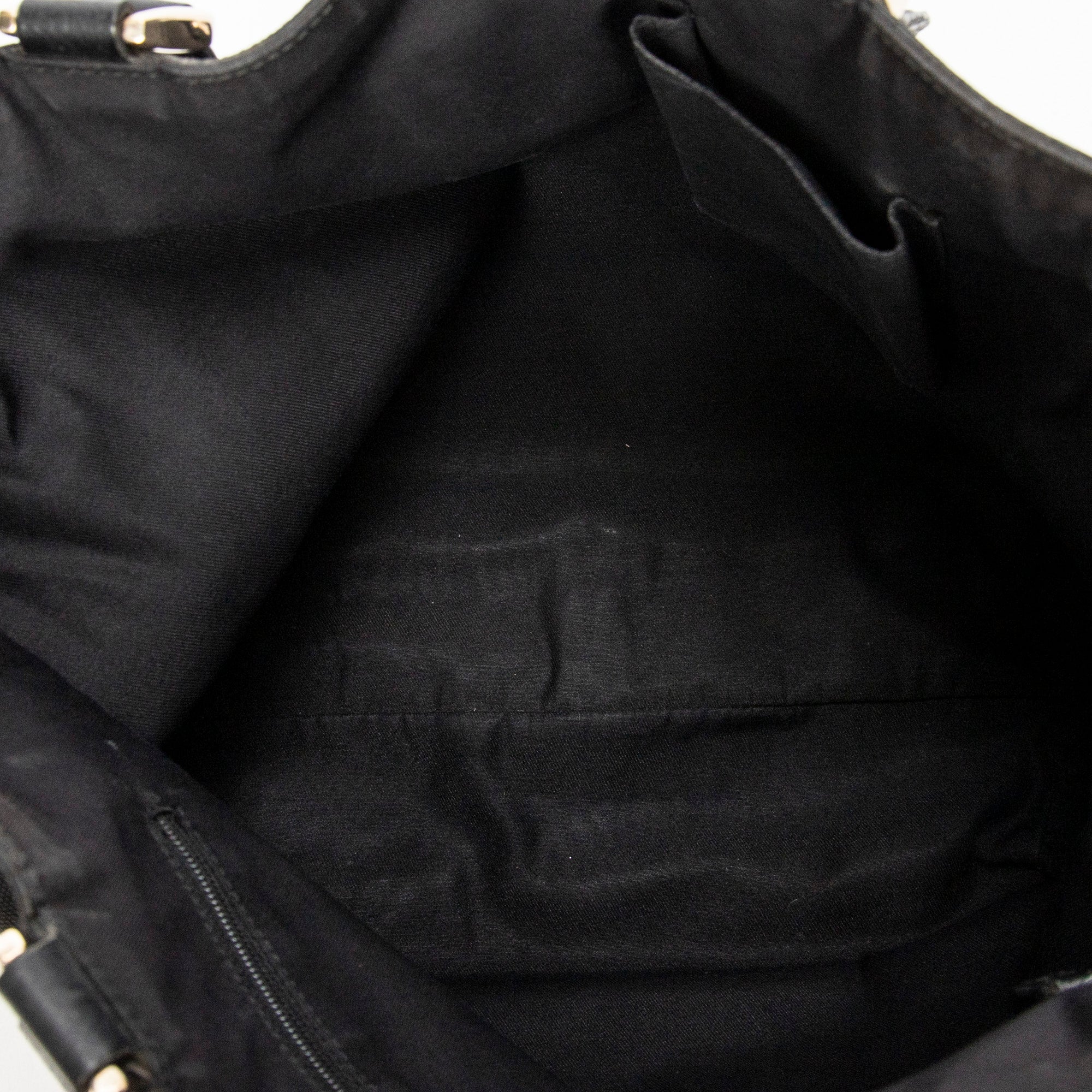 Handbag Small Abbey D-Ring Tote Black Monogrammed Canvas
