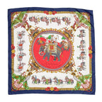 Hermès - Foulard - Bleu marine/Blanc