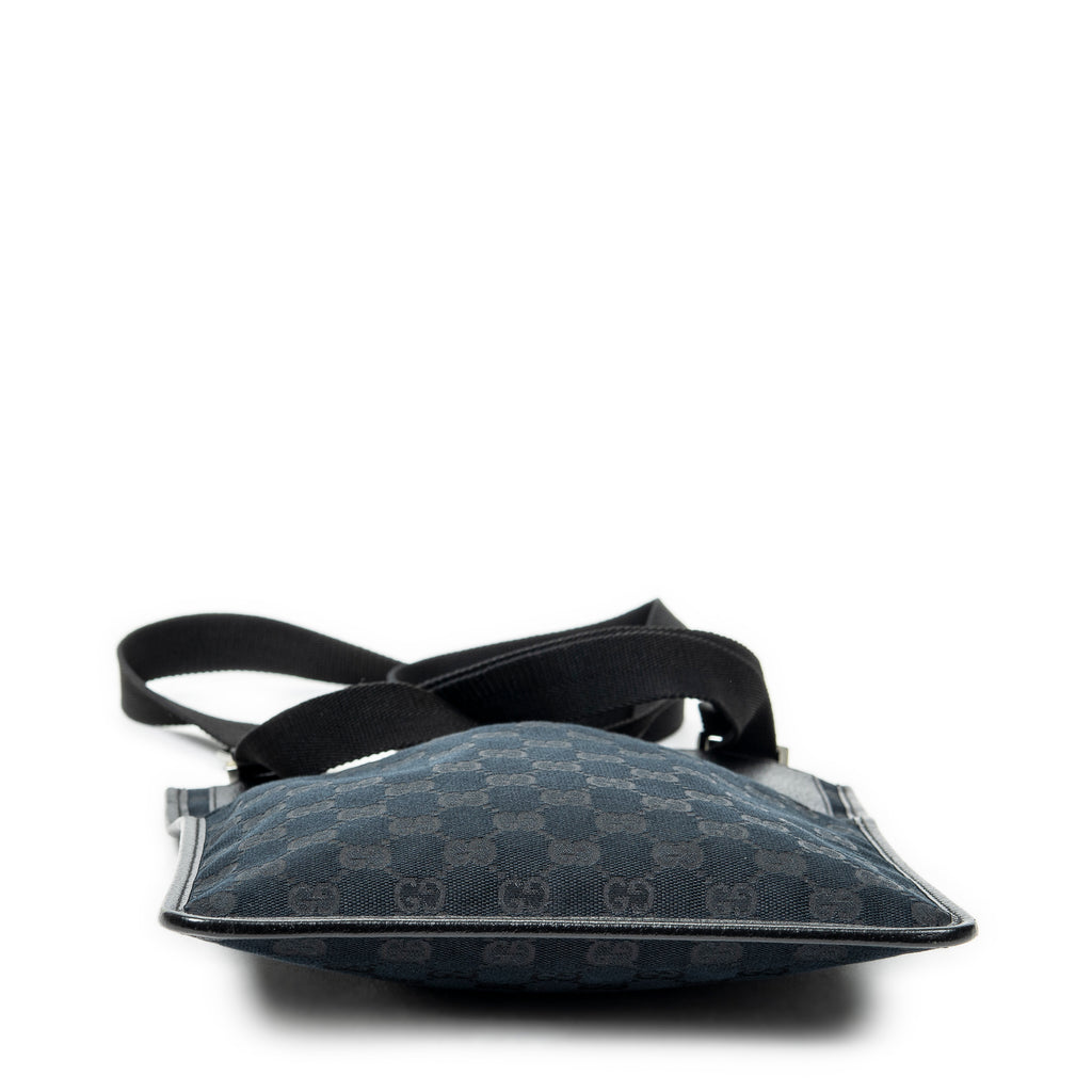 Shoulder bag Small Flat Messenger Black Monogrammed Canvas