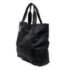 Handbag Open Shopper Black Monogrammed Canvas