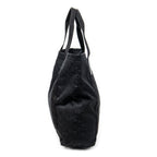 Handbag Open Shopper Black Monogrammed Canvas