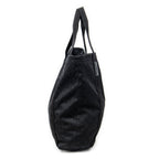 Handbag Open Shopper Black Monogrammed Canvas