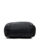 Handbag Open Shopper Black Monogrammed Canvas