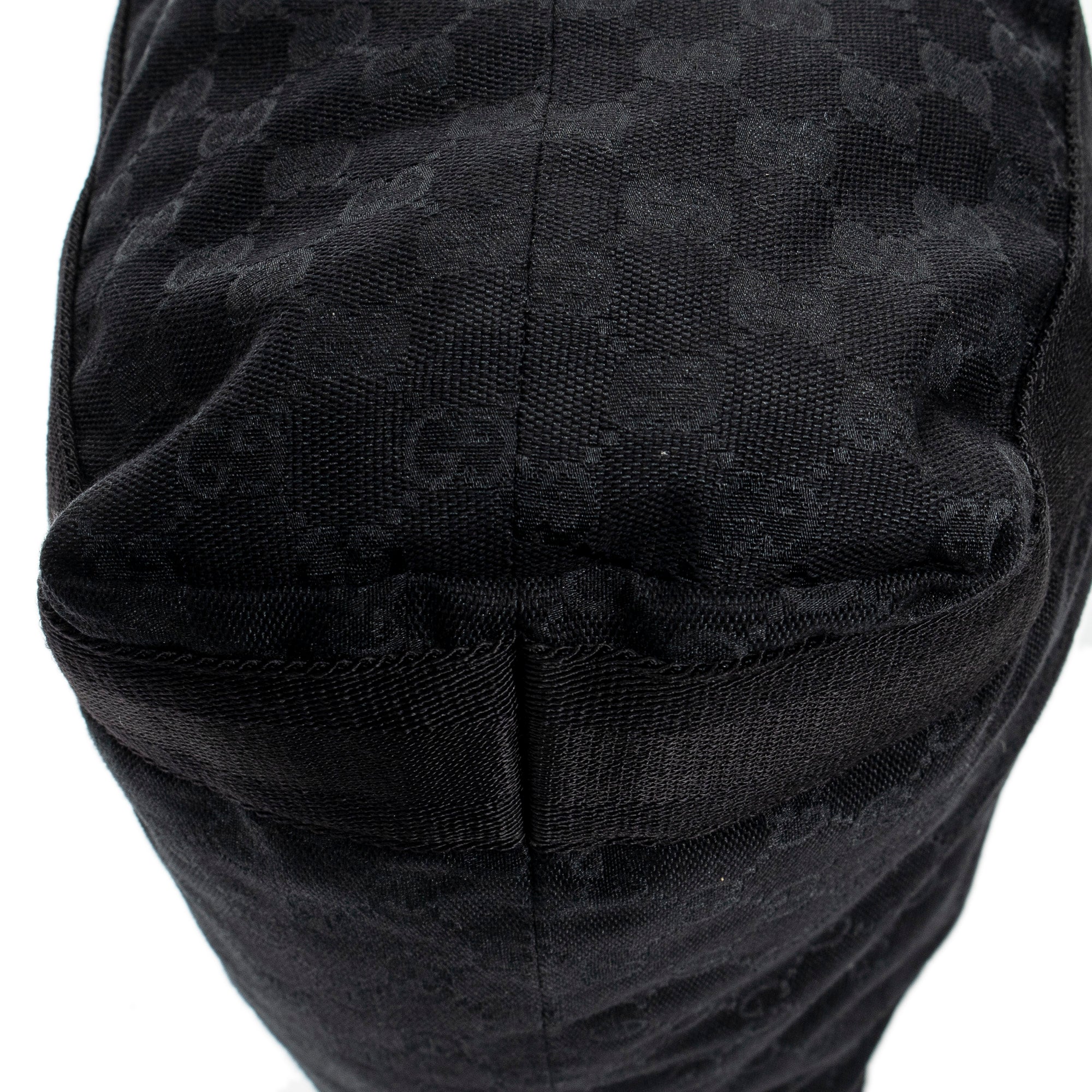 Handbag Open Shopper Black Monogrammed Canvas