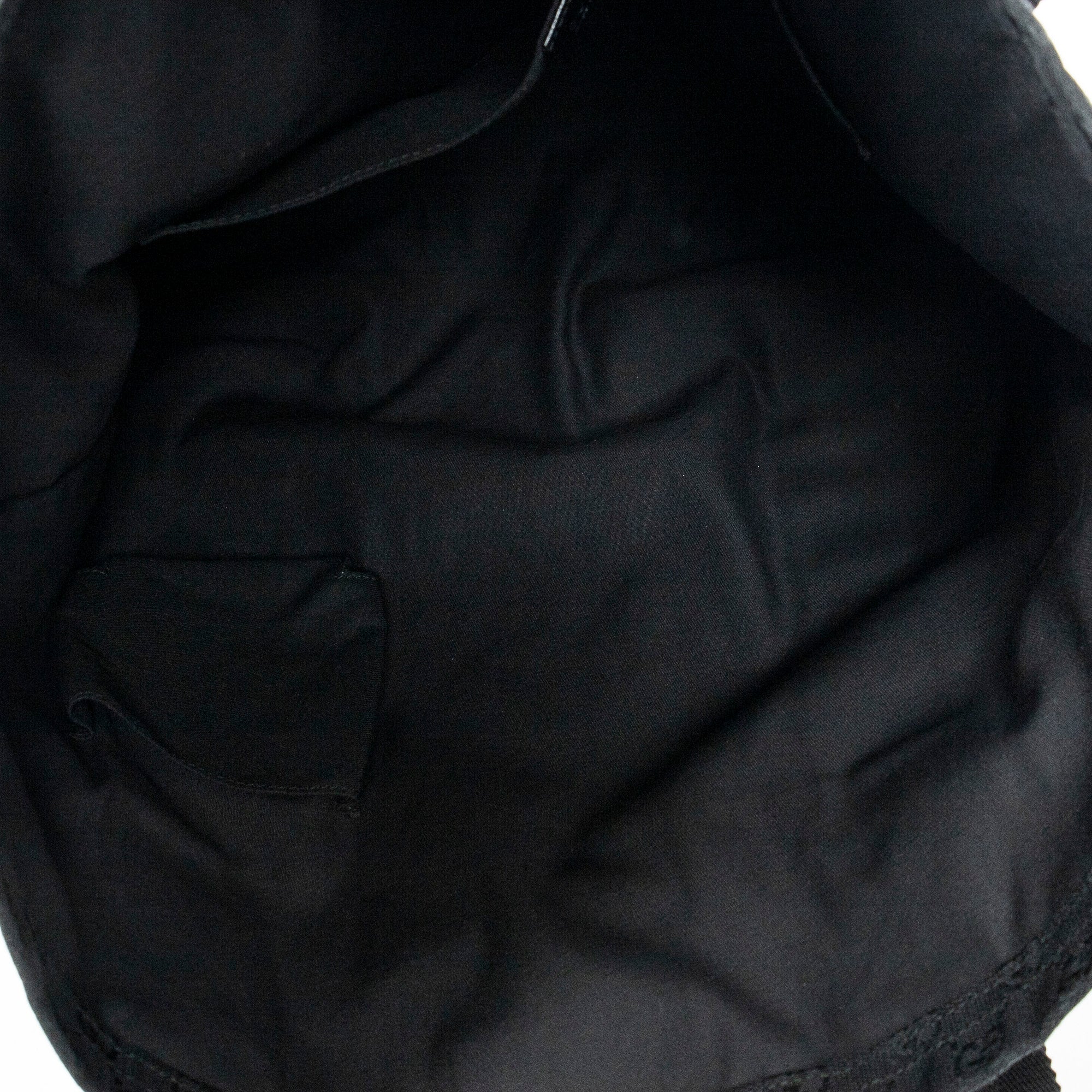 Handbag Open Shopper Black Monogrammed Canvas