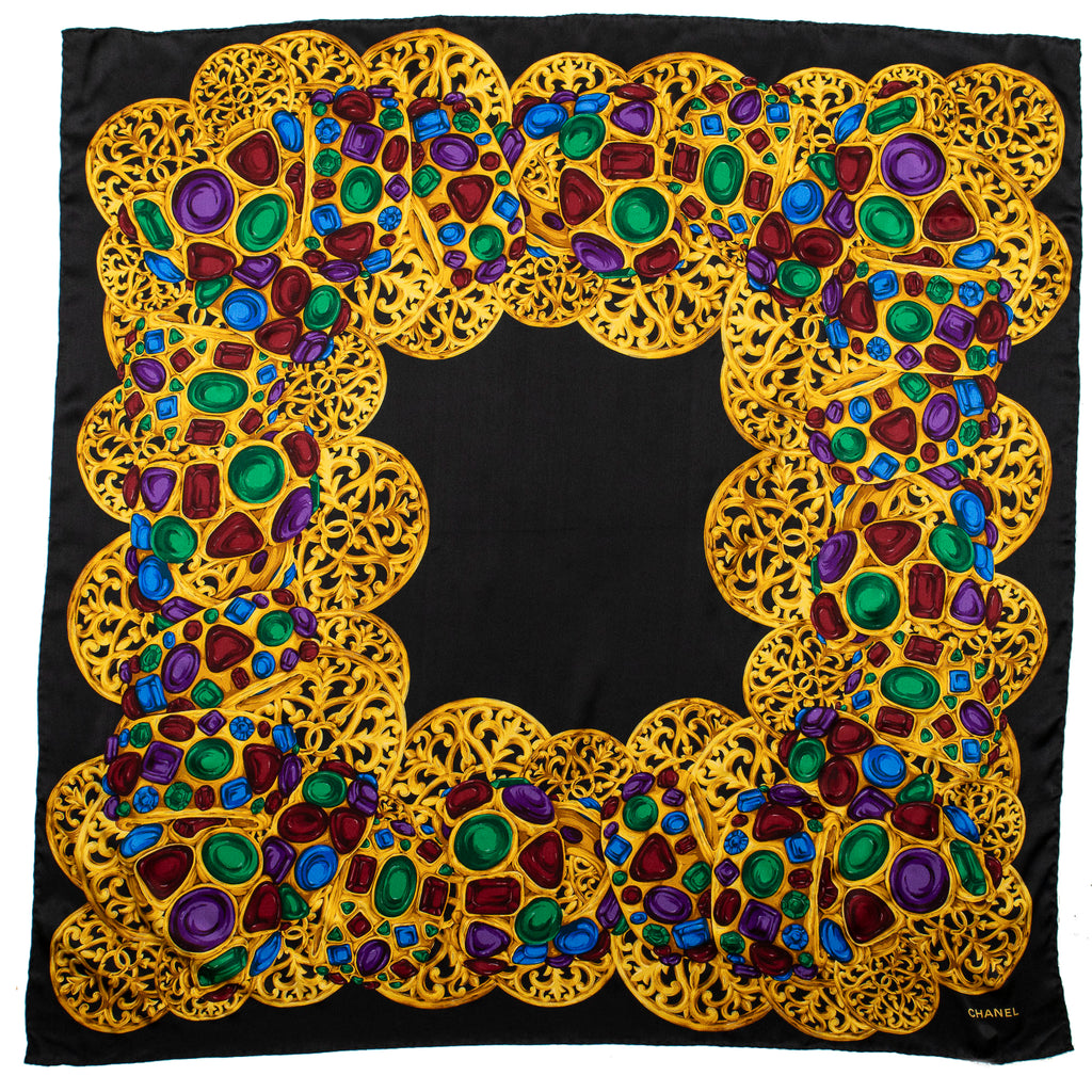 Scarf Scarf Black 100% Silk