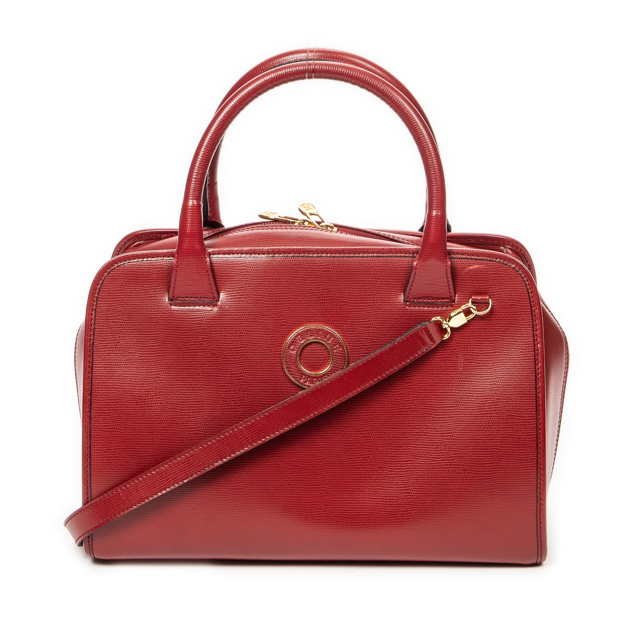 Shoulder bag Vintage Boston Red Grained Leather