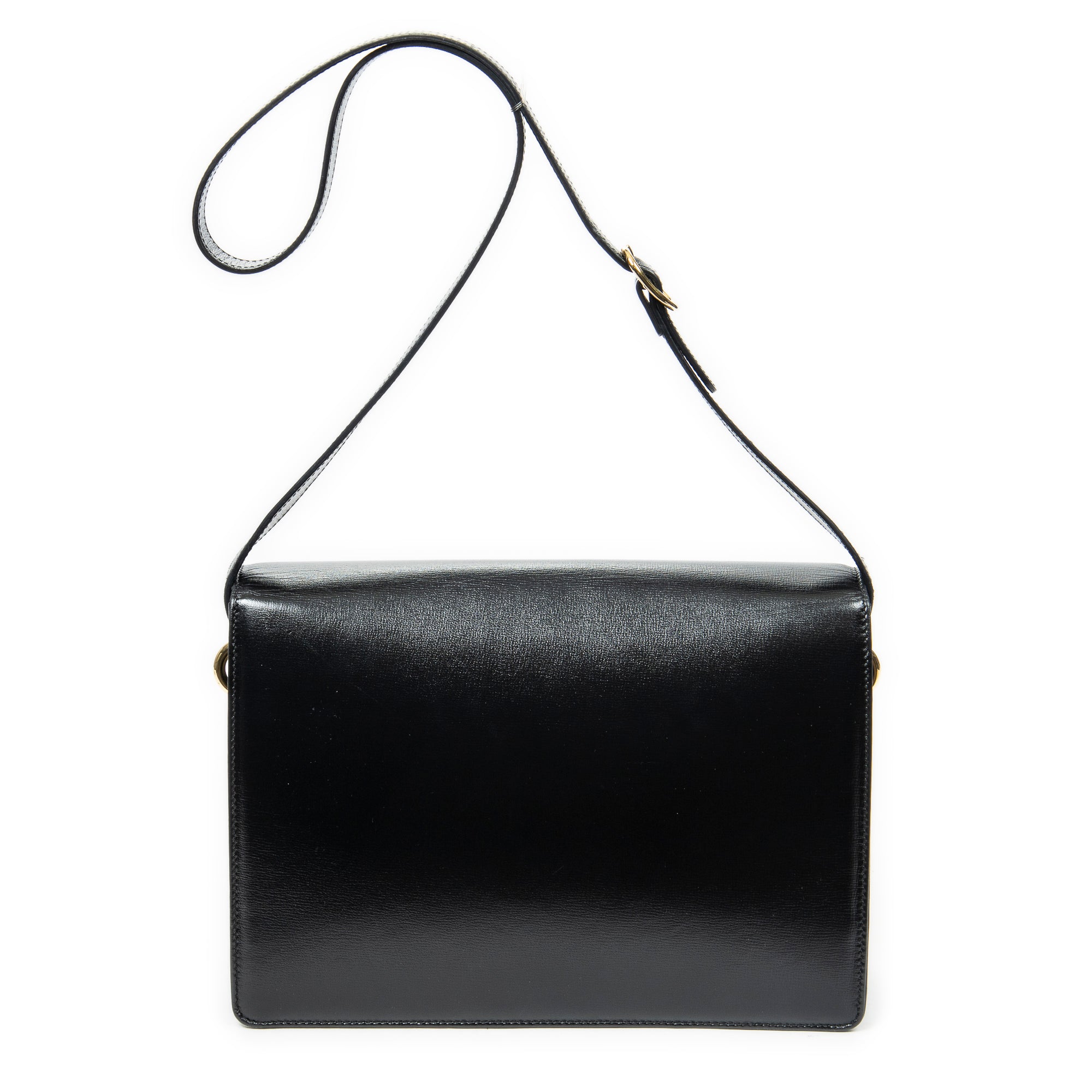 Shoulder bag Medium Torchon GG Ring Bag Black Textured Calfskin Leather