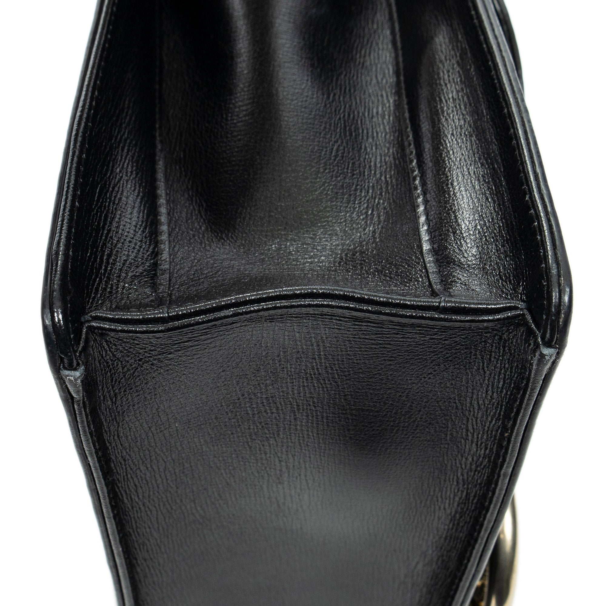 Shoulder bag Medium Torchon GG Ring Bag Black Textured Calfskin Leather