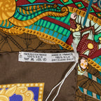 Pañuelo Pañuelo Marrón 100% Sarga de Seda