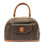 Handbag Vintage Front Pocket Dome Bag Brown Macadam Coated Canvas