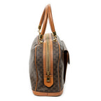 Handbag Vintage Front Pocket Dome Bag Brown Macadam Coated Canvas