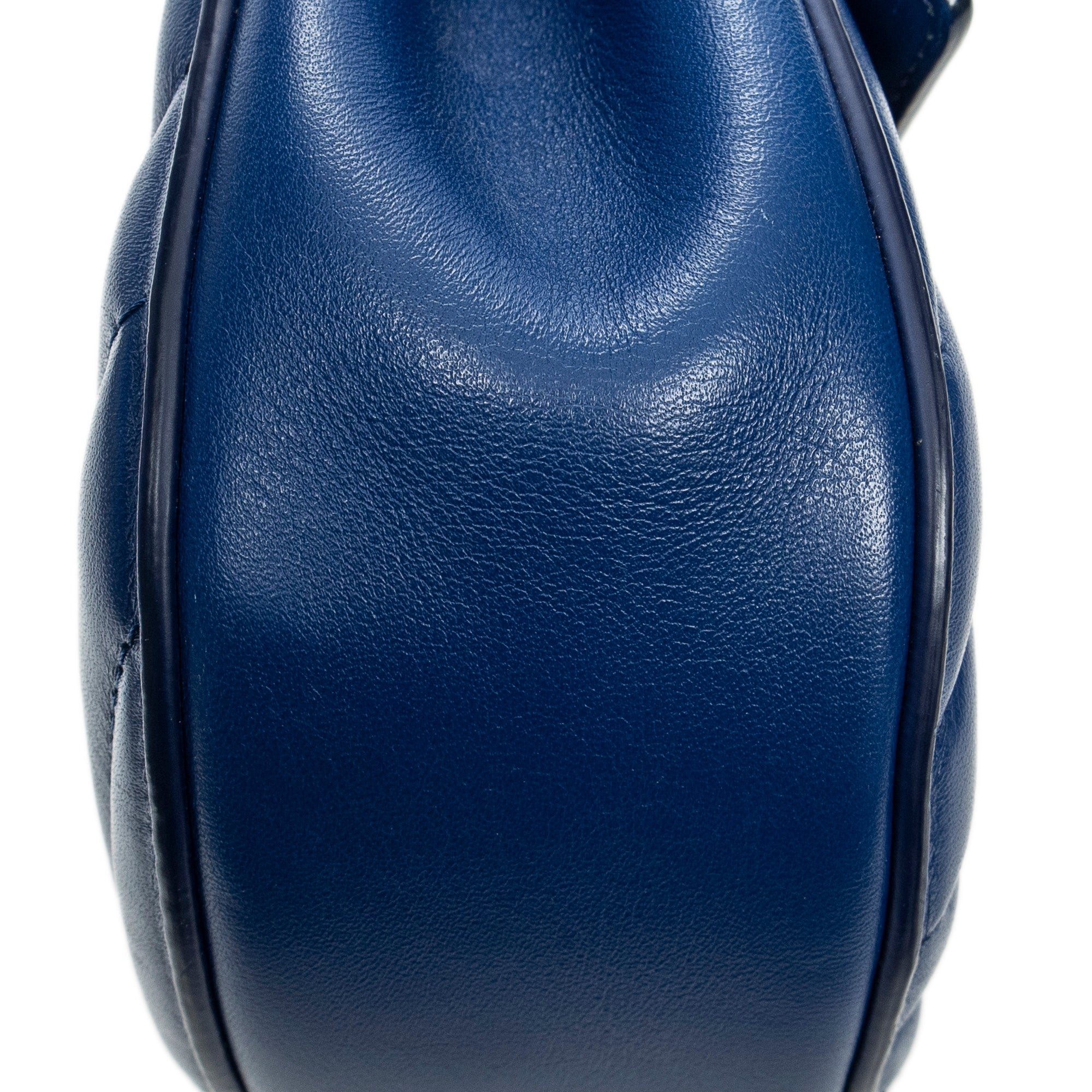 Shoulder bag Mini Drew Bijou Blue Quilted Calfskin Leather
