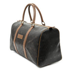Sac de voyage vintage grand Boston en toile enduite Macadam marron