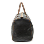 Sac de voyage vintage grand Boston en toile enduite Macadam marron