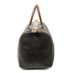 Sac de voyage vintage grand Boston en toile enduite Macadam marron