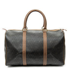 Sac de voyage vintage grand Boston en toile enduite Macadam marron
