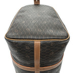 Travel Bag Vintage Large Boston Brown Macadam Coated Canvas
