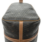 Sac de voyage vintage grand Boston en toile enduite Macadam marron