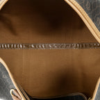 Sac de voyage vintage grand Boston en toile enduite Macadam marron