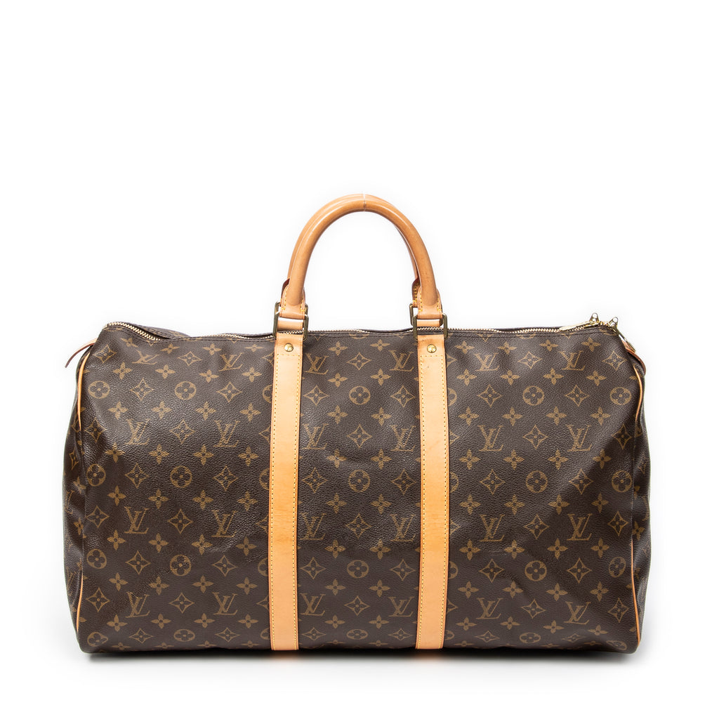 Travel Bag Keepall 50 Brown Monogram Canvas