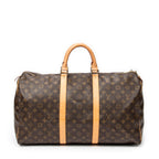 Travel Bag Keepall 50 Brown Monogram Canvas