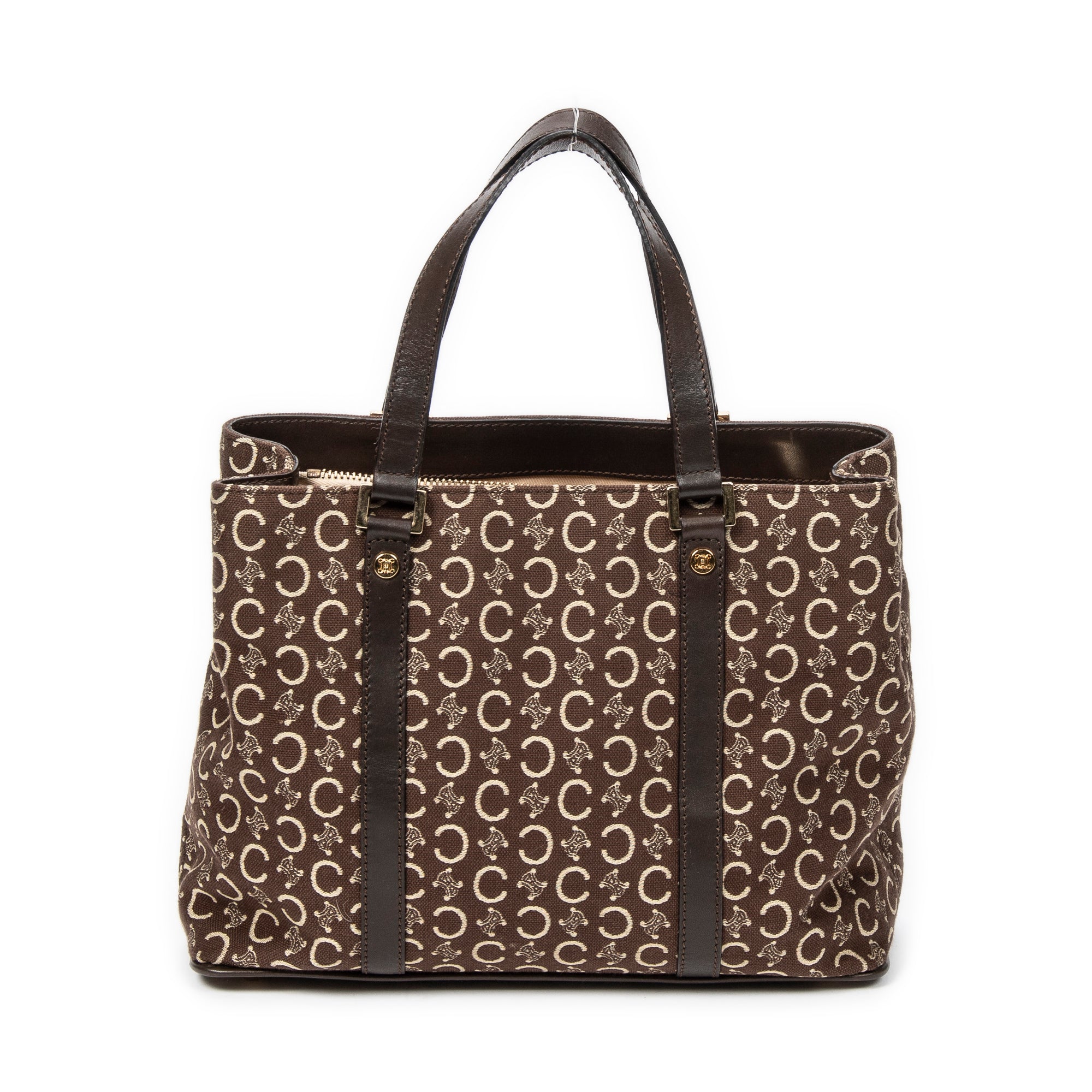 Handbag Small Open Tote Brown C Macadam Canvas