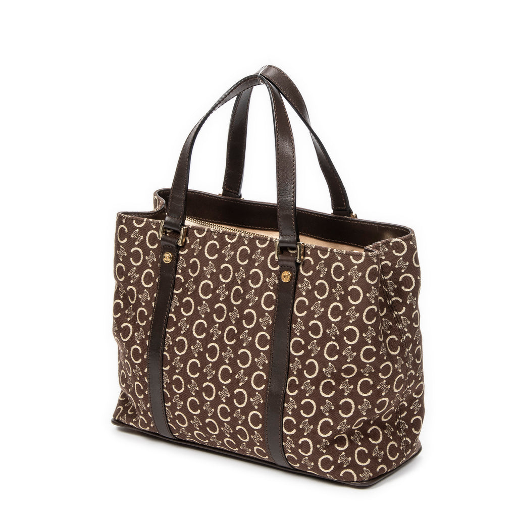 Handbag Small Open Tote Brown C Macadam Canvas