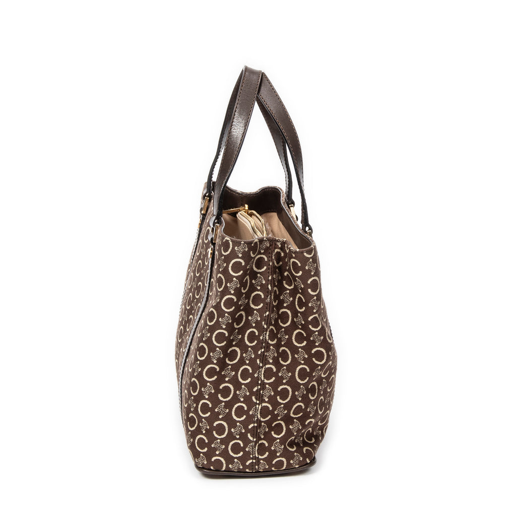 Handbag Small Open Tote Brown C Macadam Canvas