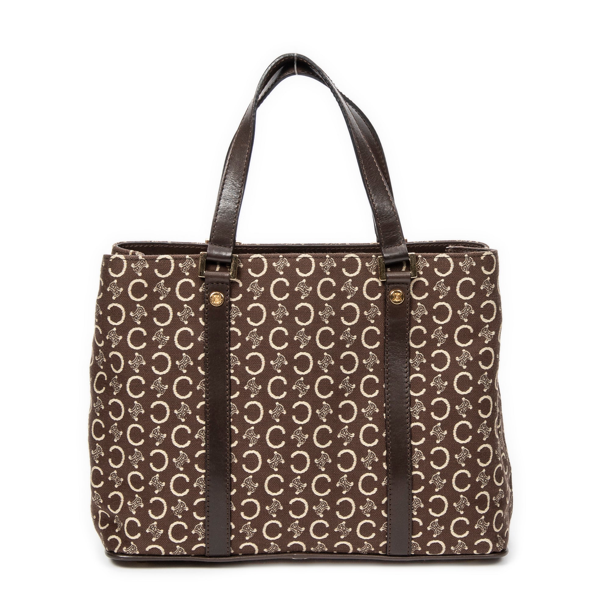 Handbag Small Open Tote Brown C Macadam Canvas