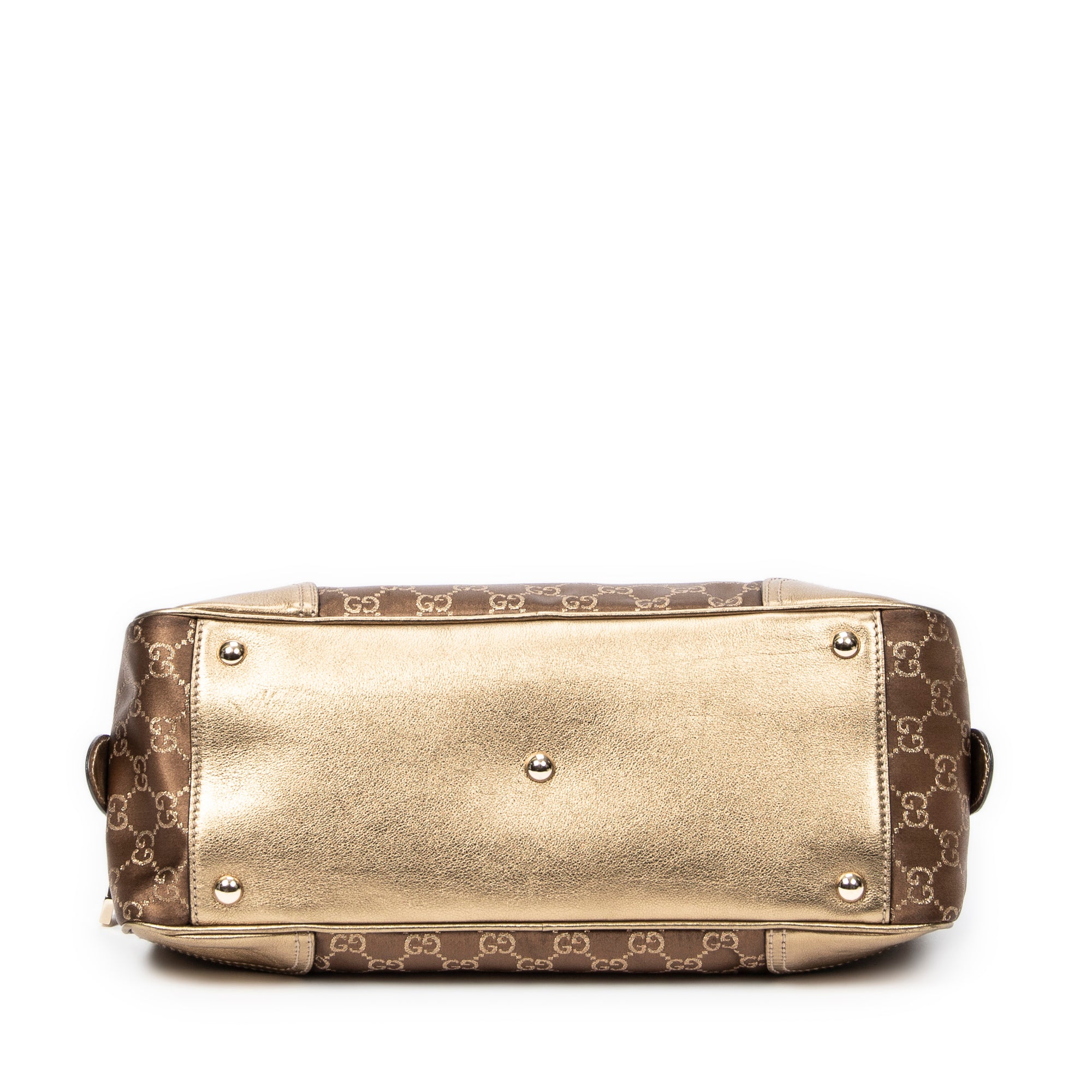 Shoulder bag Princy Boston Gold Monogrammed Satin Canvas