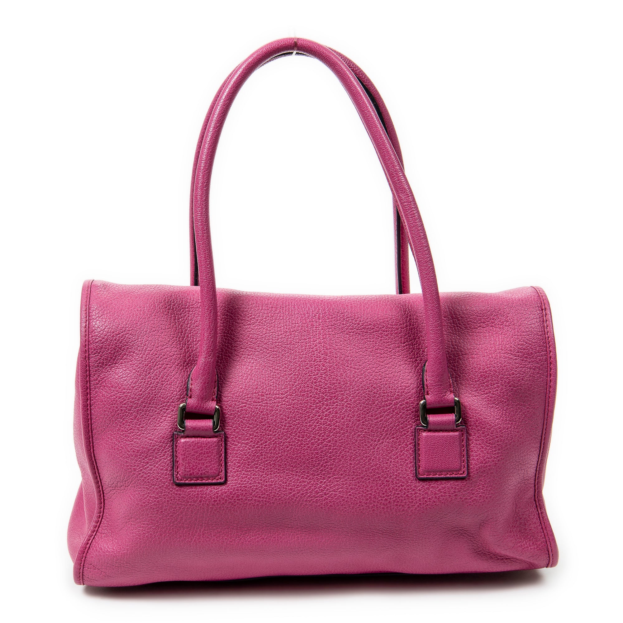 Shoulder bag Alamo 36 Fuchsia Pink Goatskin Leather